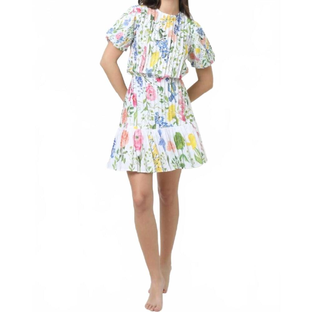 NEW KLEID emelie mini dress in mutligarden white